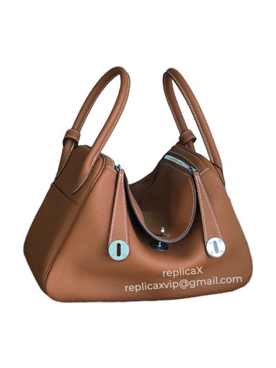 Hermes Lindy Hand Stitched Togo Leather Bag 521717