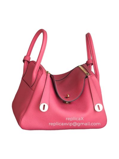 Hermes Lindy Hand Stitched Togo Leather Bag 521718