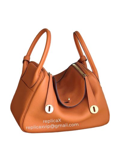 Hermes Lindy Hand Stitched Togo Leather Bag 521720