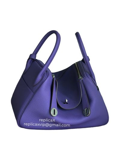 Hermes Lindy Hand Stitched Togo Leather Bag 521722