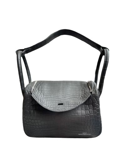 Hermes Lindy Hermes Vip Lindy 26 Bag Black Crocodile Niloticus 523626