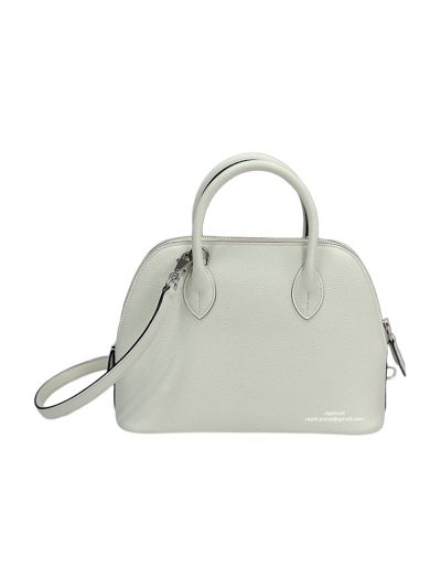 Hermes Medium Bolide 25 Bowling Light Green Leather Bag 25x29x10CM 523446