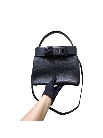 Hermes Medor Tote Shoulder Bag Black Togo Swift Calfskin 27x22x11CM 524670
