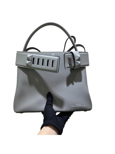 Hermes Medor Tote Shoulder Bag Gray Togo Swift Calfskin 27x22x11CM 524671
