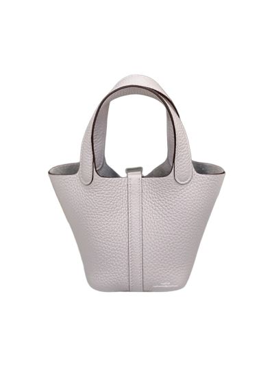 Hermes Micro Picotin Lock 14 Leather Bucket Bag Pink 14x12x10CM 523474