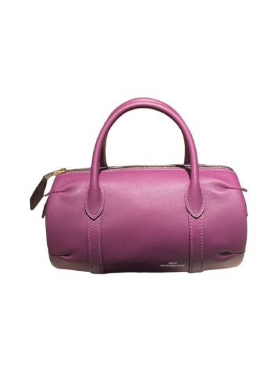 Hermes Micro Polochon Swift Leather Mini Tote Bag Purple 523469