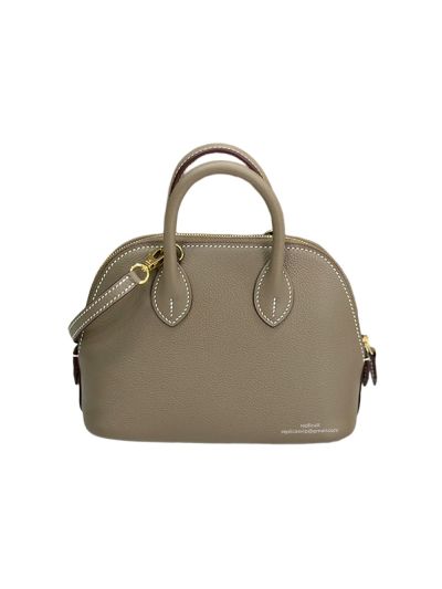 Hermes Mini Bolide 18 Bowling Gray Calf Leather Bag 18x14x7CM 523391