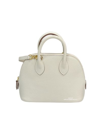 Hermes Mini Bolide 18 Bowling White Calf Leather Bag 523304
