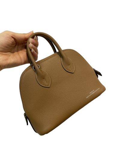 Hermes Mini Bolide 1923 2Way Shoulder Bag Tan Leather Fully Hand Stitched 523300