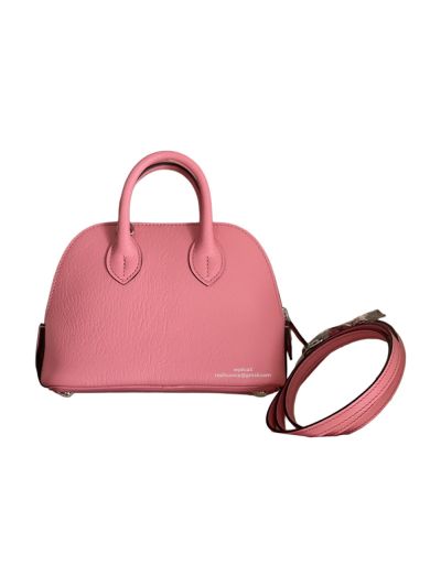 Hermes Mini Bolide Leather Bag Pink 18CM 523307