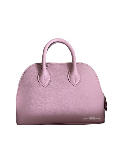Hermes Mini Bolide Leather Bag Purple 18CM 523306