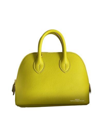 Hermes Mini Bolide Leather Bag Yellow 18CM 523305