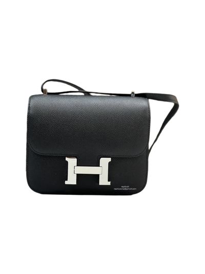 Hermes Mini Constance 19 Messenger Bag Black Epsom 19x15x4CM 523316