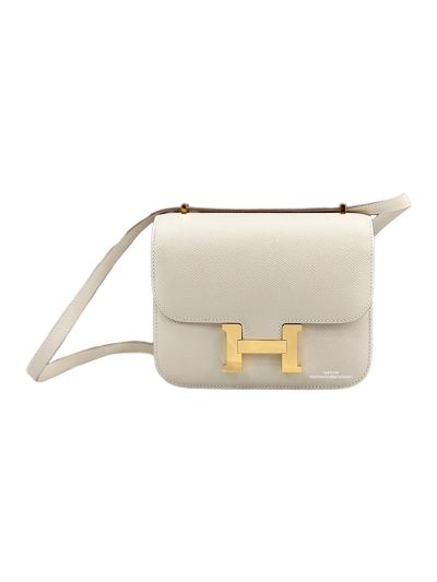 Hermes Mini Constance 19 Messenger Bag Cream Epsom 19x15x4CM 523314