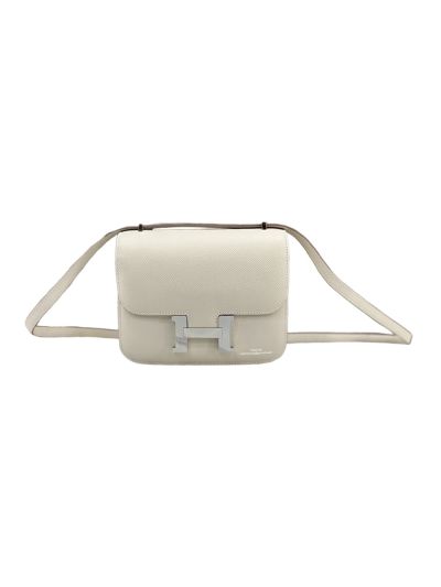 Hermes Mini Constance 19 Messenger Bag Cream Epsom 19x15x4CM 523324