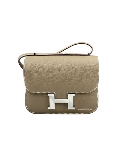 Hermes Mini Constance 19 Messenger Bag Gray Epsom 19x15x4CM 523322