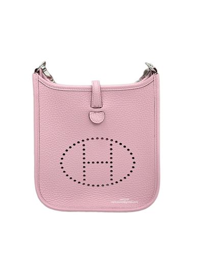 Hermes Mini Evelyne 16 Pink Calfskin Leather Crossbody Bag 16x18x5CM 523430