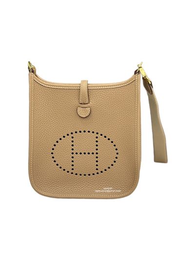 Hermes Mini Evelyne 16 Tan Calf Leather Crossbody Bag 16x18x5CM 523437