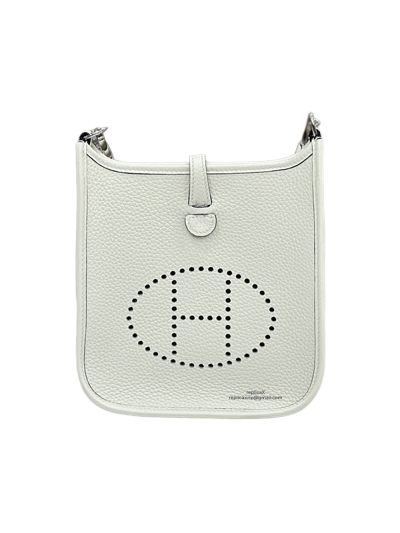 Hermes Mini Evelyne 16 White Calf Leather Crossbody Bag 16x18x5C 523434