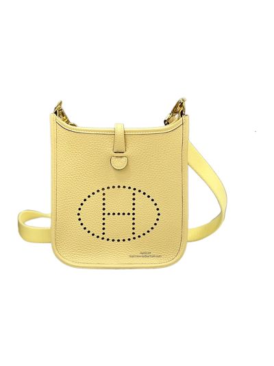 Hermes Mini Evelyne 16 Yellow Calf Leather Crossbody Bag 16x18x5CM 523439