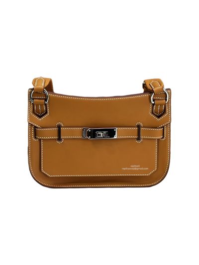 Hermes Mini Jypsiere Brown Evercolor Calf Leather Messenger Crossbody Bag 23x17x5CM 523248