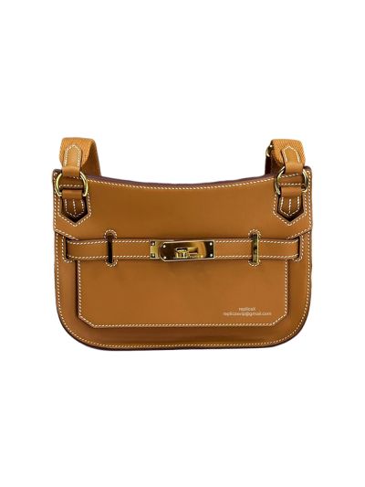 Hermes Mini Jypsiere Brown Evercolor Calf Leather Messenger Crossbody Bag 23x17x5CM 523247