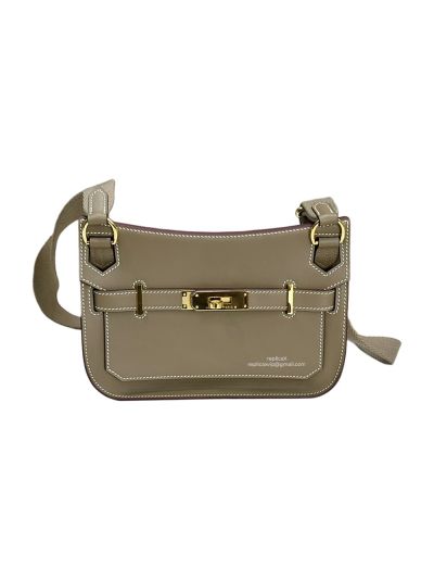  Hermes Mini Jypsiere Brown Evercolor Leather Messenger Crossbody Bag 23x17x5CM 523246