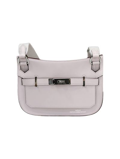 Hermes Mini Jypsiere Light Purple Evercolor Calf Leather Messenger Crossbody Bag 23x17x5CM 523251