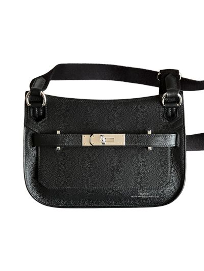 Hermes Mini Jypsiere Swift Messenger Bag Black 523256