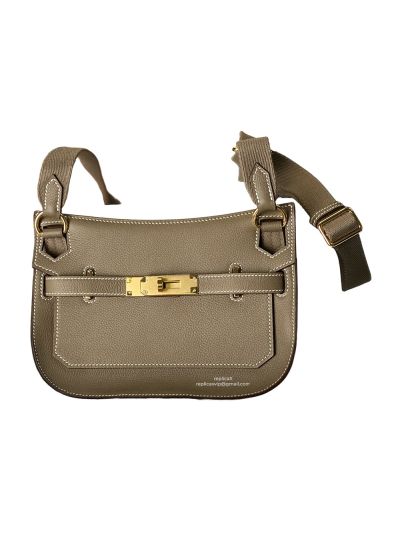 Hermes Mini Jypsiere Swift Messenger Bag Gray 523259