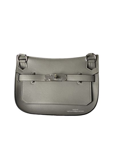 Hermes Mini Jypsiere Swift Messenger Bag Gray 523260