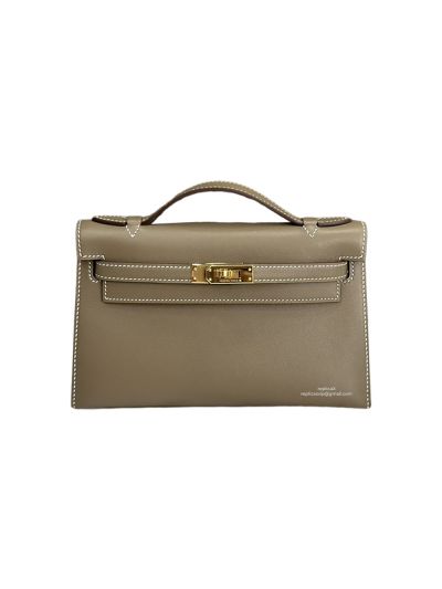 Hermes Mini Kelly 22 Gray Swift Calf Leather Bag 22x12x7CM 523276