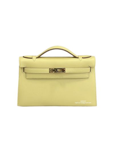 Hermes Mini Kelly 22 Yellow Swift Calf Leather Bag 22x12x7CM 523283