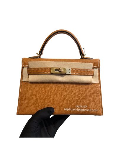Hermes Mini Kelly Epsom Leather Tote Bag 19CM 521380