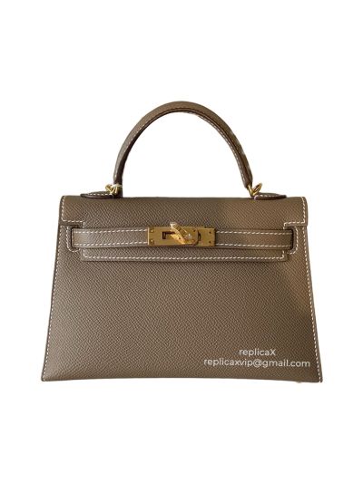 Hermes Mini Kelly Epsom Leather Tote Bag 19CM 521438