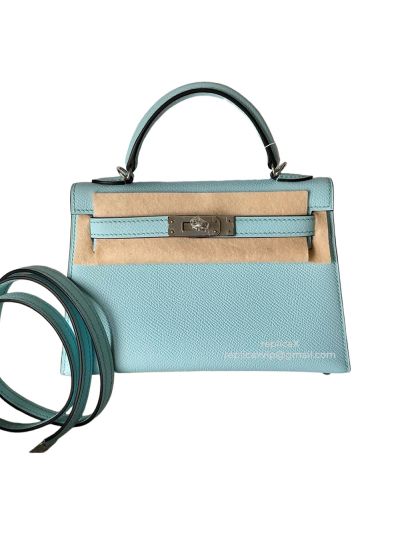 Hermes Mini Kelly Epsom Leather Tote Bag 19CM 521382