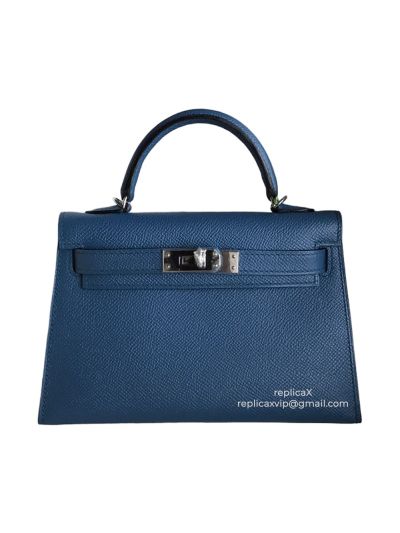 Hermes Mini Kelly Epsom Leather Tote Bag 19CM 521383