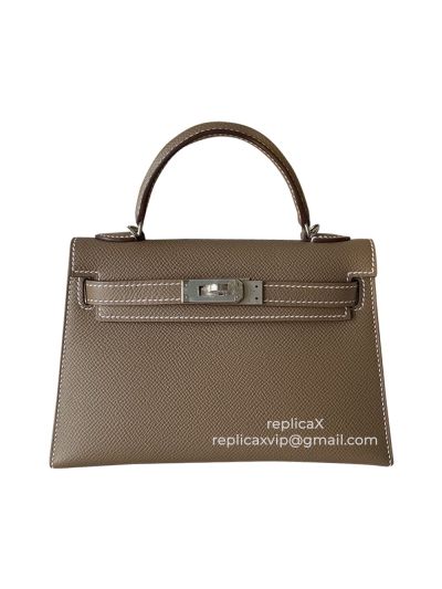 Hermes Mini Kelly Epsom Leather Tote Bag 19CM 521482