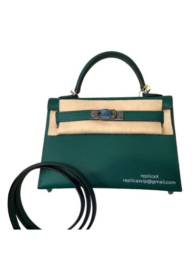 Hermes Mini Kelly Epsom Leather Tote Bag 19CM 521385