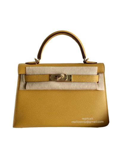 Hermes Mini Kelly Epsom Leather Tote Bag 19CM 521386