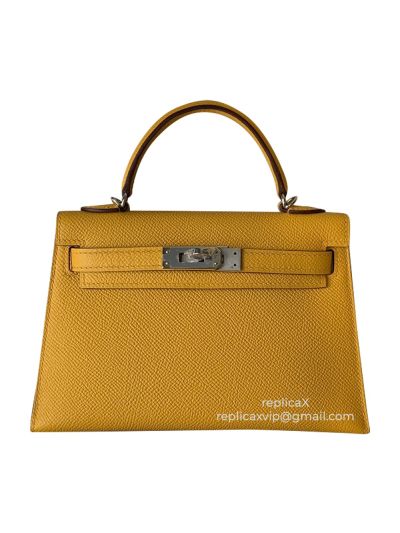 Hermes Mini Kelly Epsom Leather Tote Bag 19CM 521387