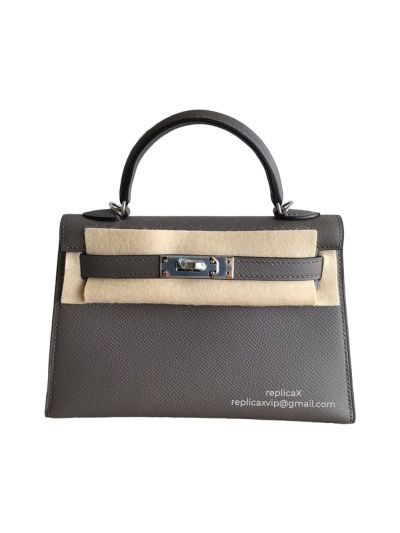 Hermes Mini Kelly Epsom Leather Tote Bag 19CM 521388