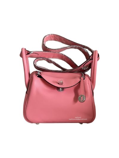 Hermes Mini Kelly Leather Bag Pink 19CM 523178