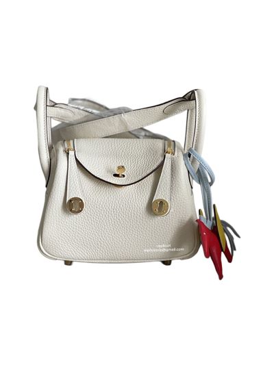 Hermes Mini Kelly Togo Leather Bag White 19CM 523124
