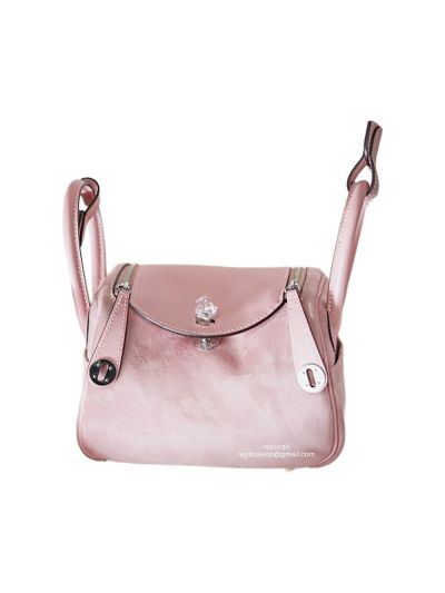 Hermes Mini Lindy Suede Leather Shoulder Bag 522036
