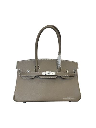 Hermes Mini Shoulder Birkin 29 Khaki Evercolor Leather Tote Bag 29CM 523383