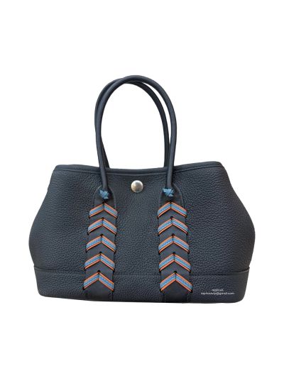 Hermes Neo Garden 23 Bredies Bag Black Togo and Swift Calfskin 23x16x10CM 524932