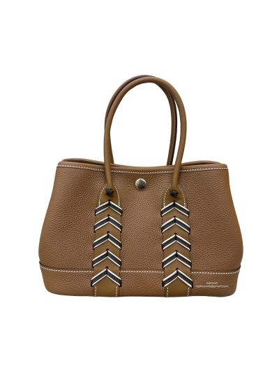 Hermes Neo Garden 23 Bredies Bag Brown Togo and Swift Calfskin 23x16x10CM 524930