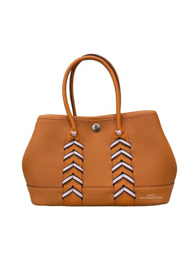 Hermes Neo Garden 23 Bredies Bag Orange Togo and Swift Calfskin 23x16x10C 524929