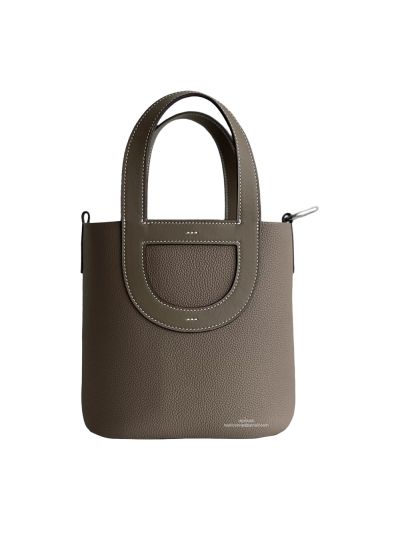 Hermes New 2023 Picotin 18 Bucket Bag Gray Leather 18x12x22CM 524973